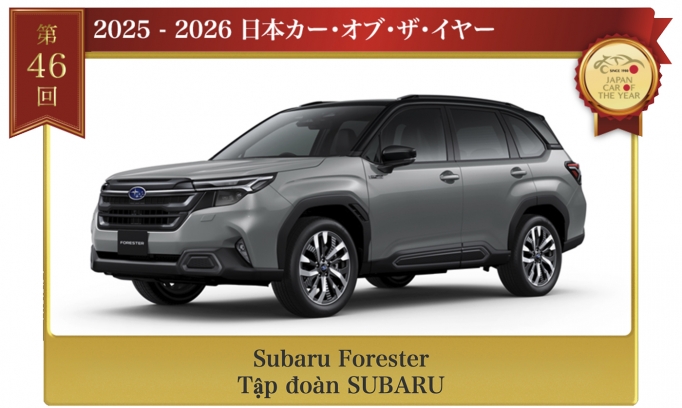 Subaru Forester thế hệ mới giành giải thưởng Xe của Năm tại Nhật Bản