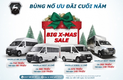 GAZ tung gói ưu đãi cuối năm lên tới 145 triệu đồng cho các doanh nghiệp đối tác 