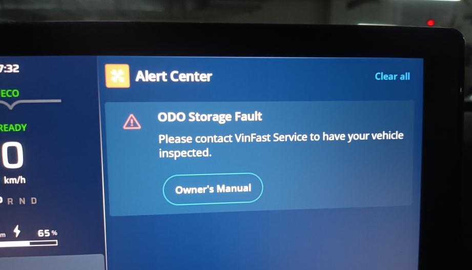 VinFast VF 3 báo lỗi ODO Storage là sao các bác?