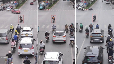 Danh sách 101 người vượt đèn đỏ bị camera AI phát hiện trong ngày 25/12 tại nội đô Hà Nội