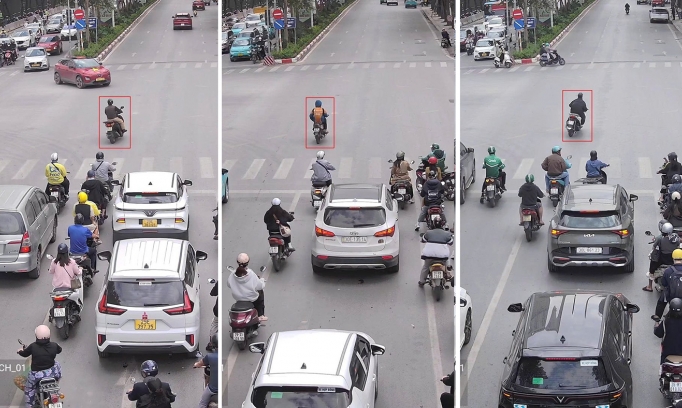 Danh sách 101 người vượt đèn đỏ bị camera AI phát hiện trong ngày 25/12 tại nội đô Hà Nội