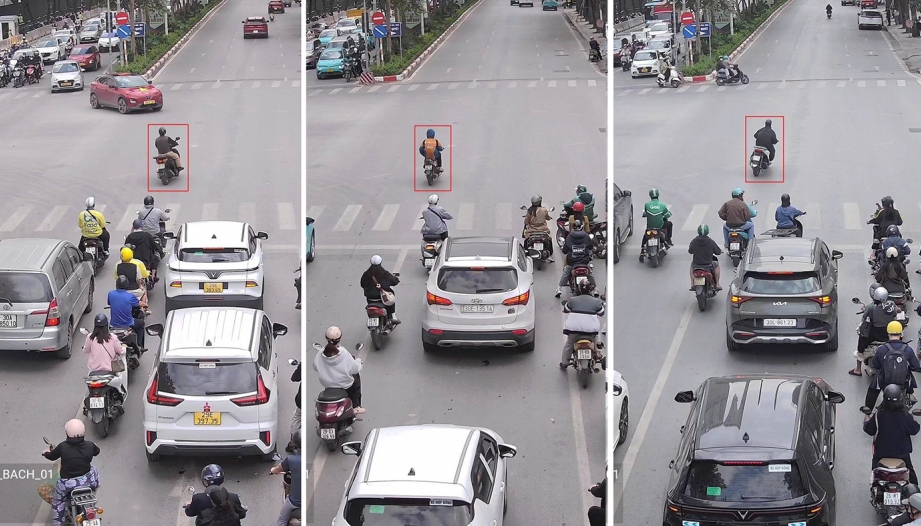 Danh sách 101 người vượt đèn đỏ bị camera AI phát hiện trong ngày 25/12 tại nội đô Hà Nội