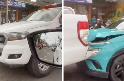 Clip TNGT: Tài xế VinFast VF e34 đâm vào đuôi xe khác nhưng nhất quyết không cần gọi CSGT