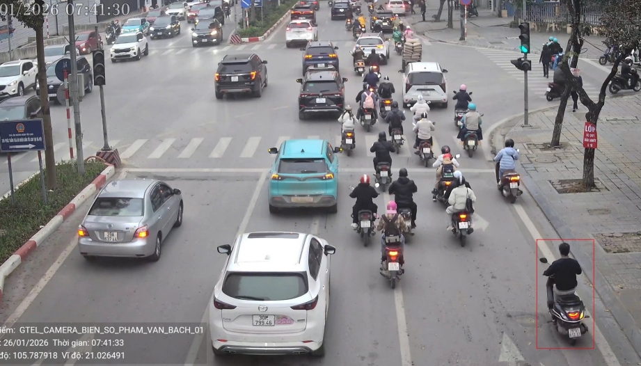 Danh sách các trường hợp vi phạm bị camera AI phát hiện trong ngày 27/1/2026 tại nội đô Hà Nội và cao tốc Nội Bài - Lào Cai