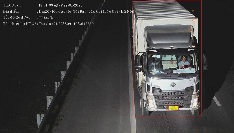 Danh sách các trường hợp vi phạm bị camera AI phát hiện trong ngày 23/1/2026 tại nội đô Hà Nội và cao tốc Nội Bài - Lào Cai