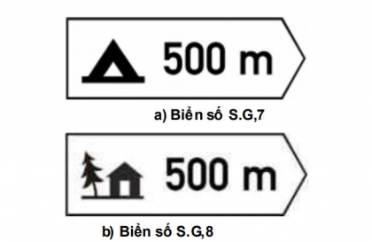 Nhóm biển phụ: Biển số S.G,7 và S.G,8 có ý nghĩa gì?