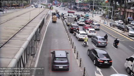 Danh sách 17 trường hợp vượt đèn đỏ bị camera AI phát hiện trong ngày 6/1/2026 tại nội đô Hà Nội