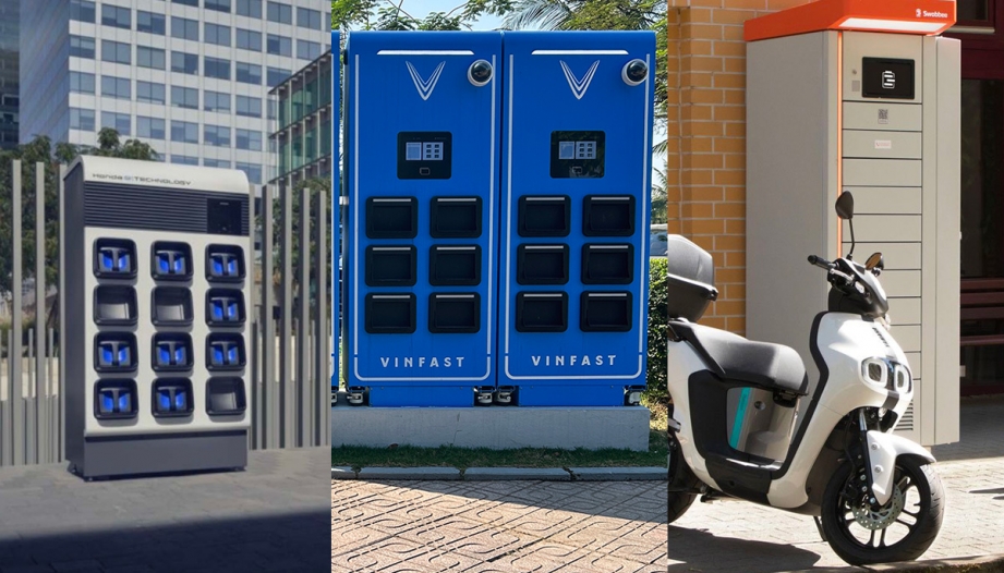 Thế giới 2 bánh: Khác biệt nào của trạm đổi pin xe máy điện Honda, VinFast và Yamaha