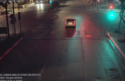 Danh sách 43 trường hợp vượt đèn đỏ bị camera AI phát hiện trong ngày 7/1/2026 tại nội đô Hà Nội