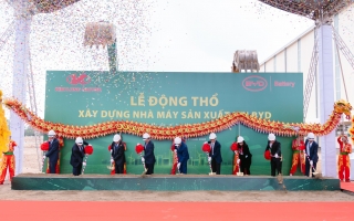 Nhà máy pin BYD chính thức được khởi công tại Huế