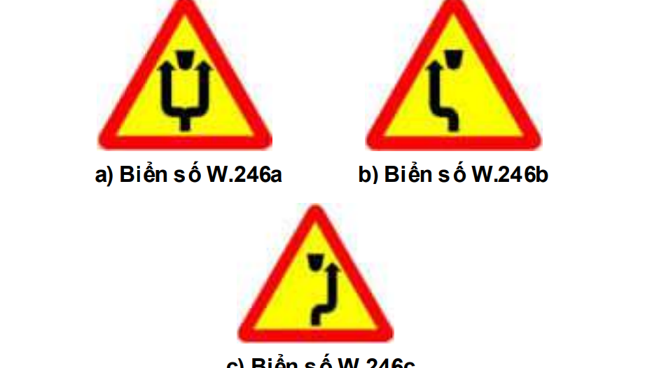 Nhóm biển báo nguy hiểm và cảnh báo: Biển số W.246 có ý nghĩa gì?