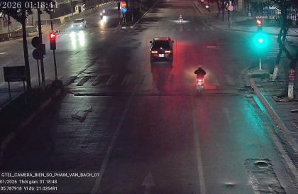Danh sách 112 trường hợp vượt đèn đỏ bị camera AI phát hiện trong ngày 16/1/2026 tại nội đô Hà Nội