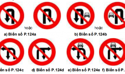Nhóm biển báo cấm: Biển số P.124 có ý nghĩa gì?
