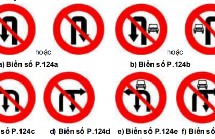 Nhóm biển báo cấm: Biển số P.124 có ý nghĩa gì?