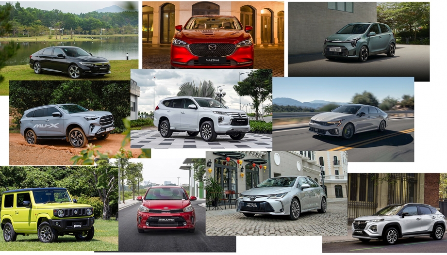 Thị trường ô tô Việt Nam: Top 10 mẫu xe bán ít nhất năm 2025