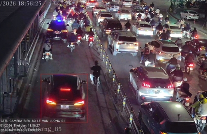 Danh sách 64 trường hợp vượt đèn đỏ bị camera AI phát hiện trong ngày 29/1/2026 tại nội đô Hà Nội