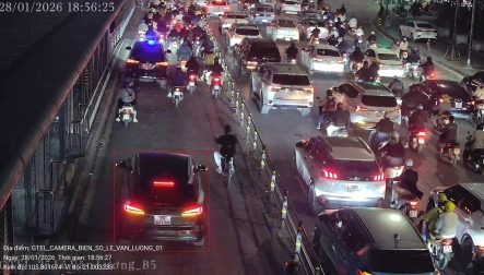 Danh sách 64 trường hợp vượt đèn đỏ bị camera AI phát hiện trong ngày 29/1/2026 tại nội đô Hà Nội