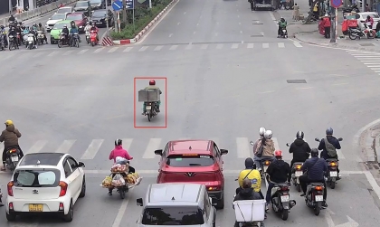 Danh sách 61 trường hợp vượt đèn đỏ bị camera AI phát hiện trong ngày đầu năm 2026 tại nội đô Hà Nội