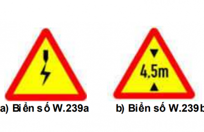 Nhóm biển báo nguy hiểm và cảnh báo: Biển số W.239 có ý nghĩa gì?
