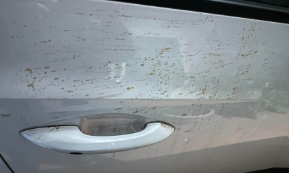 Xin các bác cho cách xử lý Ford Everest bị dính bẩn thế này