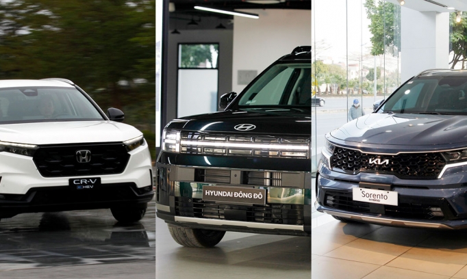 Honda CR-V, Hyundai Santa Fe và KIA Sorento: Mẫu Hybrid nào phù hợp nhất với bạn?