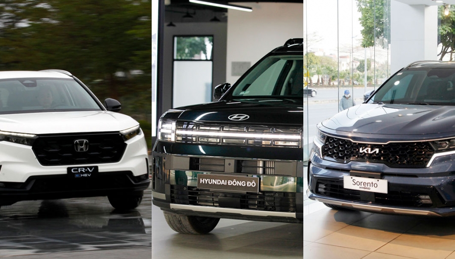 Honda CR-V, Hyundai Santa Fe và KIA Sorento: Mẫu Hybrid nào phù hợp nhất với bạn?