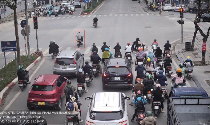 Các trường hợp vượt đèn đỏ và quá tốc độ bị camera AI phát hiện trong ngày 13/2/2026 tại nội đô Hà Nội và cao tốc Nội Bài - Lào Cai