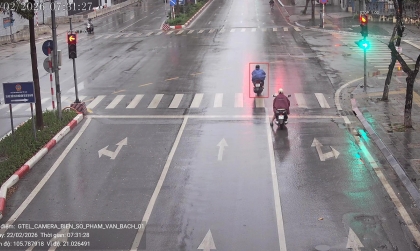 Các trường hợp vượt đèn đỏ và quá tốc độ bị camera AI phát hiện trong ngày 23/2/2026 tại nội đô Hà Nội và cao tốc NB-LC