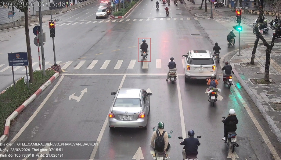 Các trường hợp vượt đèn đỏ bị camera AI phát hiện trong ngày 24/2/2026 tại nội đô Hà Nội