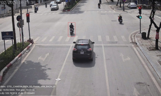 Các trường hợp vượt đèn đỏ và quá tốc độ bị camera AI phát hiện trong ngày 15/2/2026 tại nội đô Hà Nội và cao tốc Nội Bài - Lào Cai