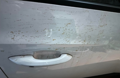 Xin các bác cho cách xử lý Ford Everest bị dính bẩn thế này