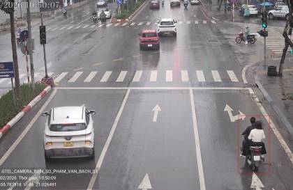 Các trường hợp vượt đèn đỏ bị camera AI phát hiện trong ngày 26/2/2026 tại nội đô Hà Nội