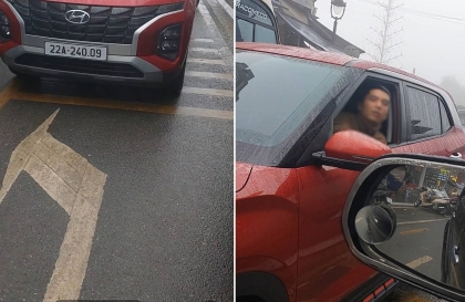 Ý thức Giao thông: Tài xế Hyundai Creta đi ngược chiều còn tắt máy chặn đầu xe khác không cho đi