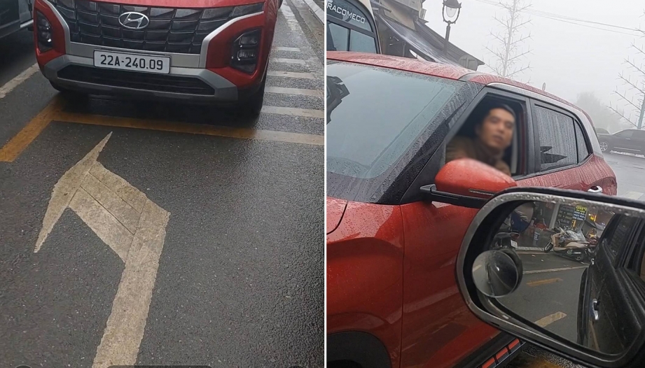 Ý thức Giao thông: Tài xế Hyundai Creta đi ngược chiều còn tắt máy chặn đầu xe khác không cho đi