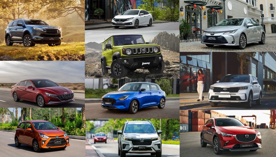 Thị trường ô tô Việt Nam: Top 10 mẫu xe bán ít nhất tháng 2/2026