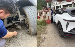 Ảnh TNGT: Cố lách qua 