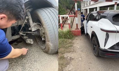 Ảnh TNGT: Cố lách qua 