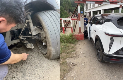 Ảnh TNGT: Cố lách qua 