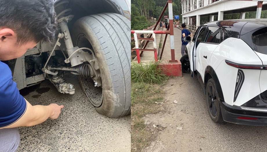 Ảnh TNGT: Cố lách qua 