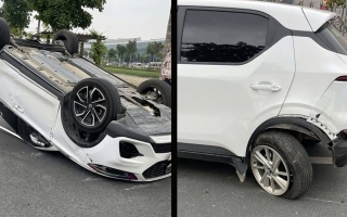 Clip TNGT: Dừng giữa đường đón khách, tài xế VinFast VF 5 khiến MG ZS lật ngửa giữa đường