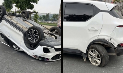 Clip TNGT: Dừng giữa đường đón khách, tài xế VinFast VF 5 khiến MG ZS lật ngửa giữa đường