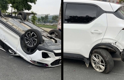 Clip TNGT: Dừng giữa đường đón khách, tài xế VinFast VF 5 khiến MG ZS lật ngửa giữa đường