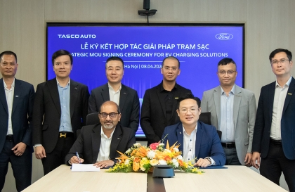 Ford Việt Nam và Tasco Auto ký kết hợp tác mở rộng hạ tầng sạc xe điện