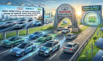 Năm 2026, Chery và Geely chuyển hướng sang xe hybrid, thách thức vị thế của Toyota