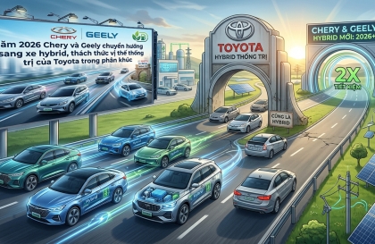 Năm 2026, Chery và Geely chuyển hướng sang xe hybrid, thách thức vị thế của Toyota