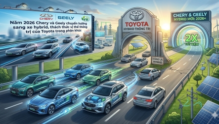 Năm 2026, Chery và Geely chuyển hướng sang xe hybrid, thách thức vị thế của Toyota