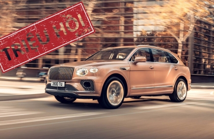 Triệu hồi Bentley Bentayga do nhà sản xuất dán nhầm tem lốp