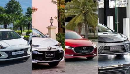 Thị trường ô tô Việt Nam: Phân khúc xe du lịch gầm thấp các cỡ trong tháng 4/2026