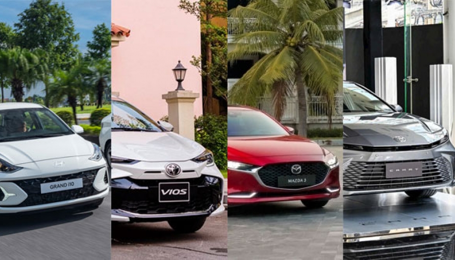 Thị trường ô tô Việt Nam: Phân khúc xe du lịch gầm thấp các cỡ trong tháng 4/2026