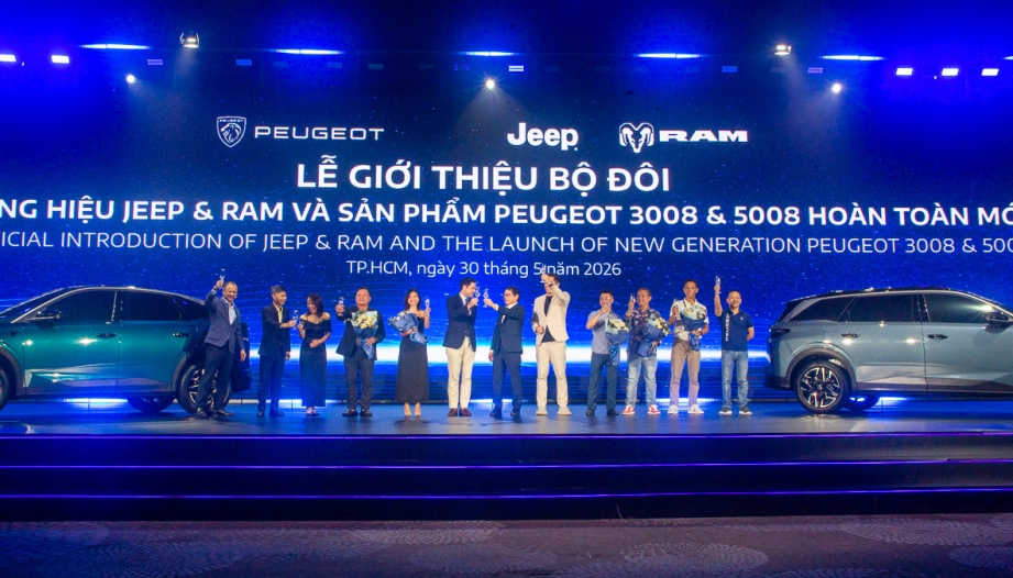 Stellantis chính thức đặt chân đến VIệt Nam, ra mắt Jeep và RAM, giới thiệu Peugeot 3008 và 5008 thế hệ mới